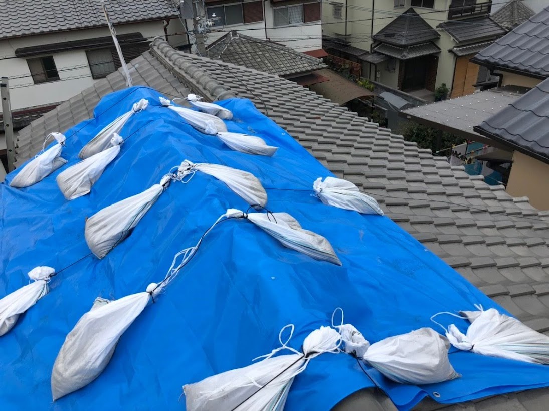 台風で屋根が飛ばされないようにするために～大阪府高槻市、京都府向日市、長岡京市