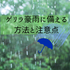 ゲリラ豪雨に備える方法と注意点｜天候の急変にどう対処するか～高槻市・島本町・向日市・長岡京市